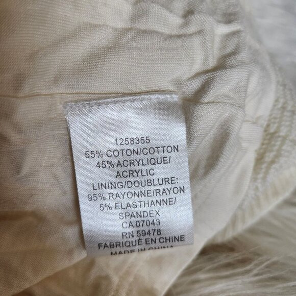 House of Harlow 1960 Cream Knit Ruffle Midi Dress Size Large Square Neck Flutter - Picture 11 of 15